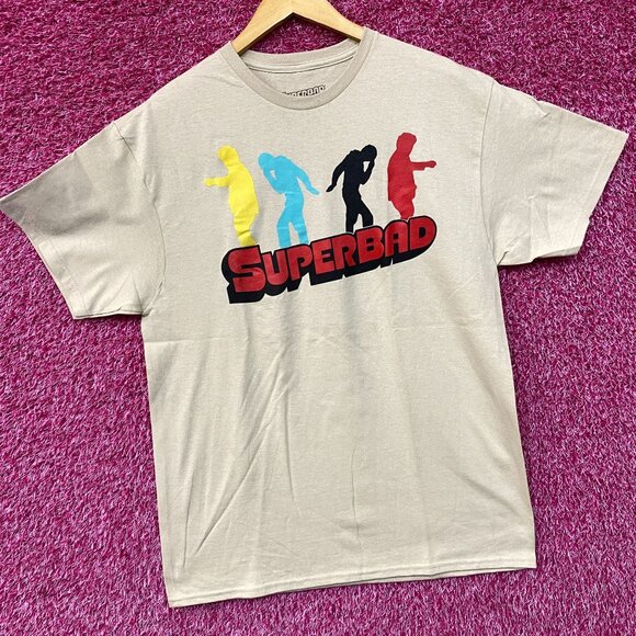 Superbad Mclovin Movie Shirt Movie Logo Vintage Style Beige T-Shirt Large - Picture 3 of 4